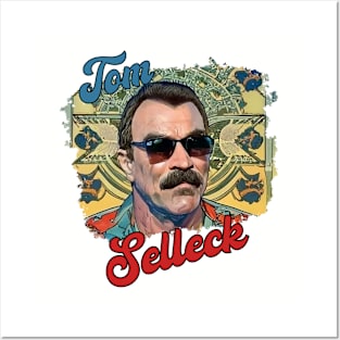 Tom Selleck Retro Vibes Posters and Art